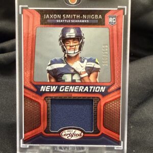 2023 Panini Certified Jaxon Smith-Njigba New Generation Rookie RC Jersey Relic #106/199 Red Parallel