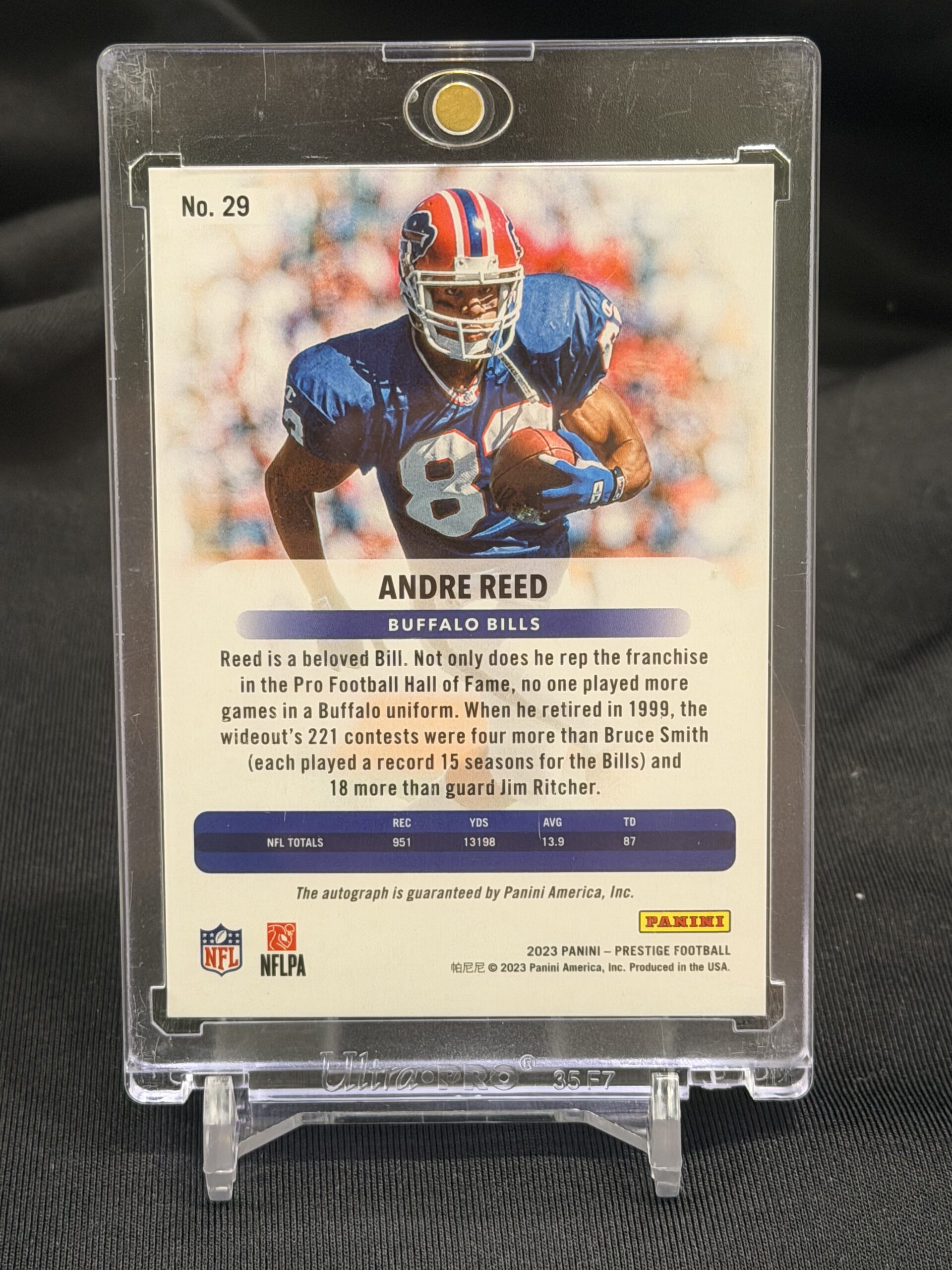 Gold Andre Reed Auto - Image 2
