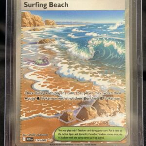 2026 Pokemon CRI Surfing Beach #114/086 Secret Rare Full Art Holofoil Trainer Stadium