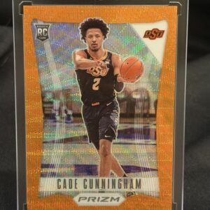 2021 Panini Prizm Draft Picks Cade Cunningham #1 Orange Pulsar Rookie RC /75