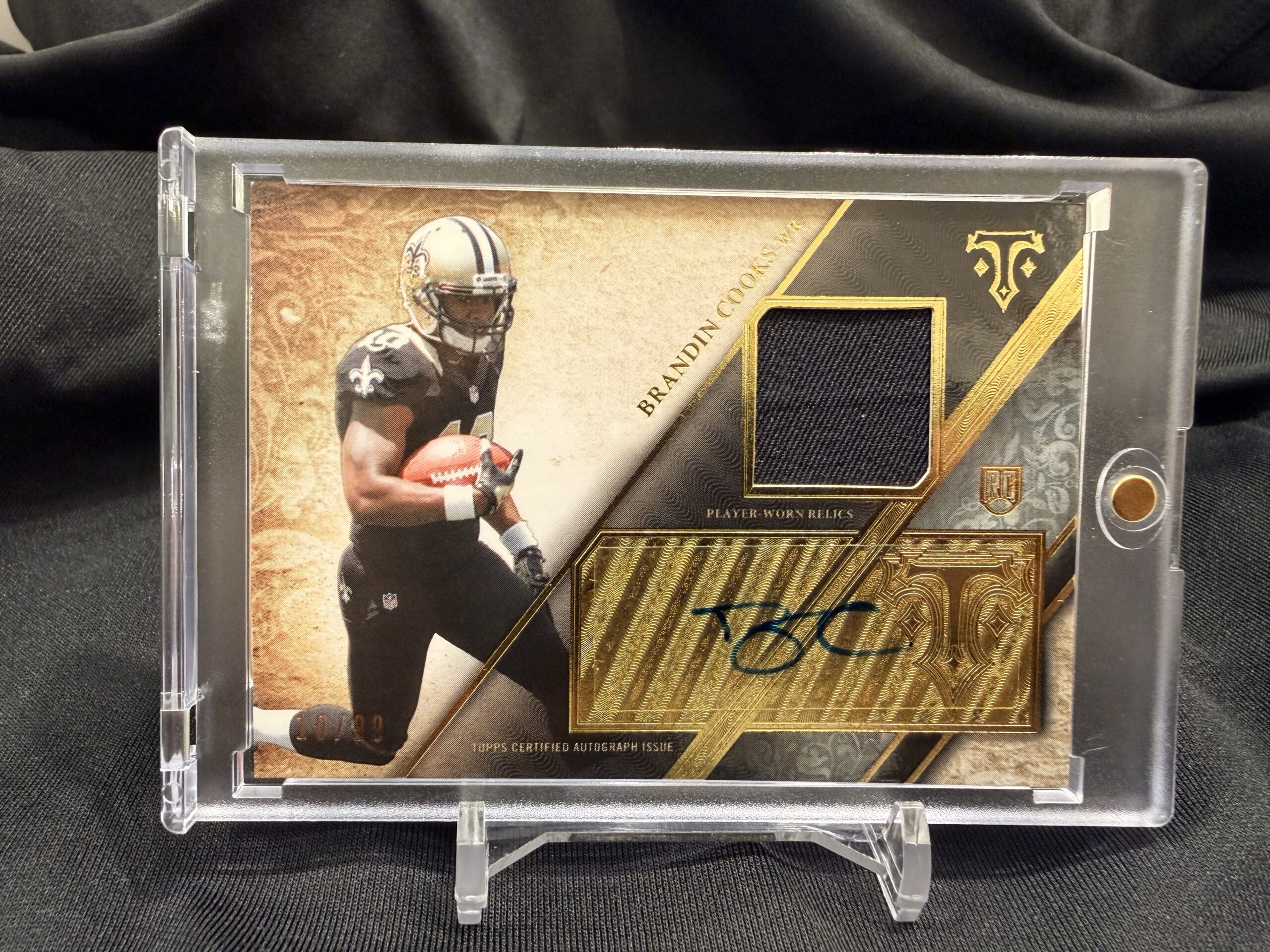 2014 Topps Triple Threads Brandin Cooks #TTRAR-15 Rookie Autograph Relic