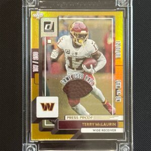 2025 Jersey Fusion Game Dated Ball Stars Terry McLaurin #177 Press Proof Gold /250 Game Used Ball Relic