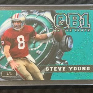 2024 Wild Card QB1 On The Clock Steve Young #OCW-TL-SY1 Teal 1/1 True One-of-One