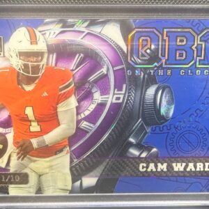 2024 Wild Card QB1 On The Clock Cam Ward #1/10 Blue Rookie