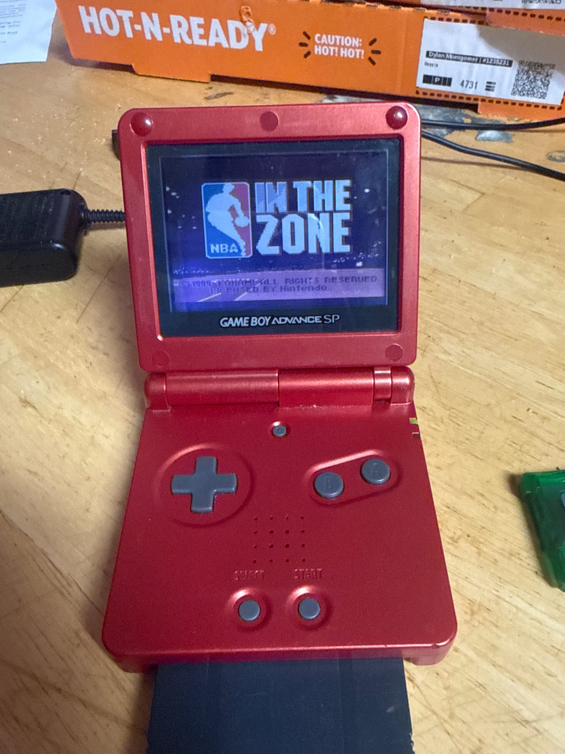 Gameboy Advance SP with NBA In The Zone Game and Pokémon Emerald Game - Image 2