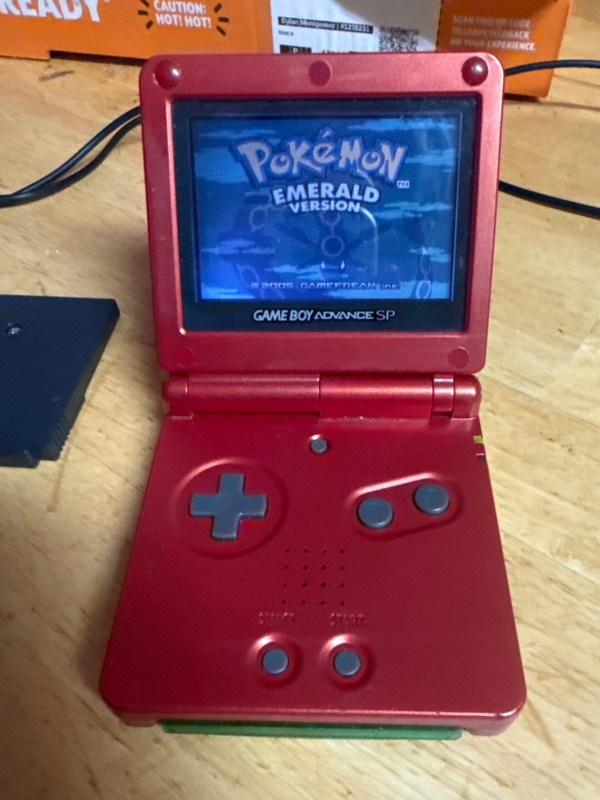 Gameboy Advance SP with NBA In The Zone Game and Pokémon Emerald Game - Image 3