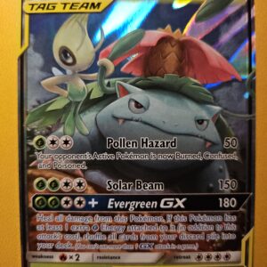 2019 Pokemon Team Up Celebi & Venusaur GX #1/181 Holofoil TAG TEAM