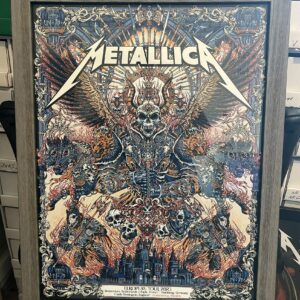 RARE Metallica Concert Poster Gothenburg, Sweden Limited Edition 2023 #213/340 18"x24" Framed