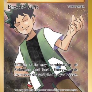 2016 Pokemon Evolutions Brock's Grit #107/108 Full Art Holofoil