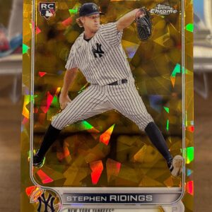 2022 Topps Chrome Stephen Ridings #516 Sapphire Gold Cracked Ice RC 23/50