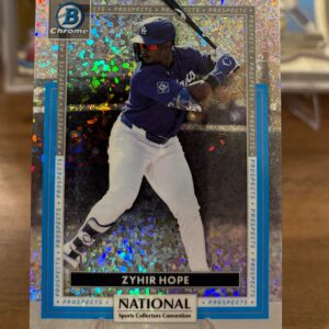 2025 Bowman Chrome Zyhir Hope #TP-01 Annual Refractor National Sports Collectors Convention