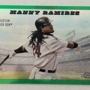2025 Topps Chrome 1955 Topps Rails and Sails Manny Ramirez #55RS-12 Green Refractor 35/99