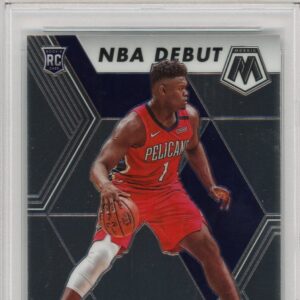 2019/20 Panini Mosaic Zion Williamson Pelicans Rookie NBA Debut PSA 10