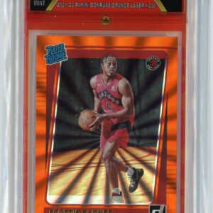 2021/22 Donruss Scottie Barnes Raptors Rated Rookie Orange Laser RCG 9