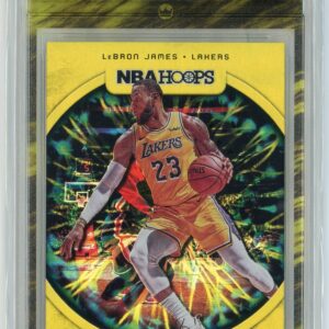 2019/20 NBA Hoops LeBron James Lakers High Voltage Insert Holo Foil RCG 10 CROWN JEWEL