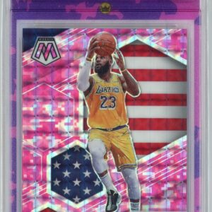 2020-21 Mosaic LeBron James Lakers National Pride Pink Camo Mosaic Prizm RCG 9