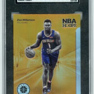 2019/20 Panini Hoops Premium Stock Zion Williamson Pelicans Rookie Arriving Now Holo SGC 10