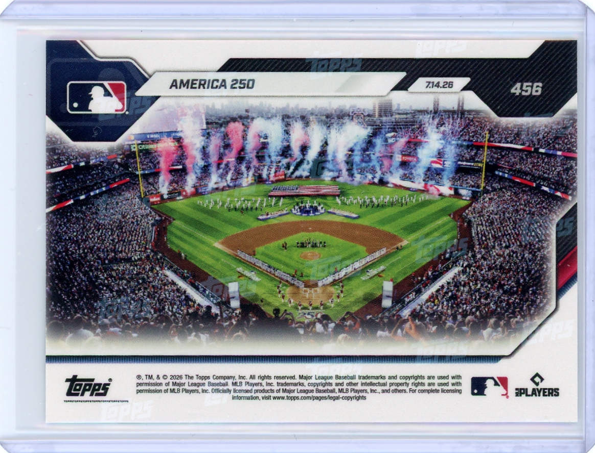 2026 Topps Now Mike Trout Signing At All Star Game USA 250th Card #456 - Image 2
