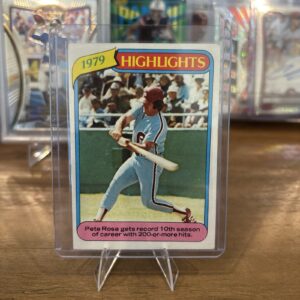 1980 Topps Pete Rose 1979 Highlights #4 - Record 10th Season with 200-or-More Hits