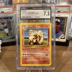 2000 Pokemon Base Set Unlimited Arcanine #23/102 Italian CGC 7.5