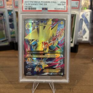 2017 Pokemon Mega Powers Collection M Manectric EX #24a/119 Full Art Holo Promo PSA 8 NM-MT