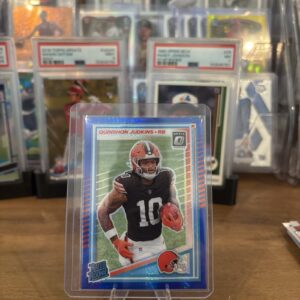 2025 Donruss Optic Quinshon Judkins #252 Blue Prizm Rated Rookie