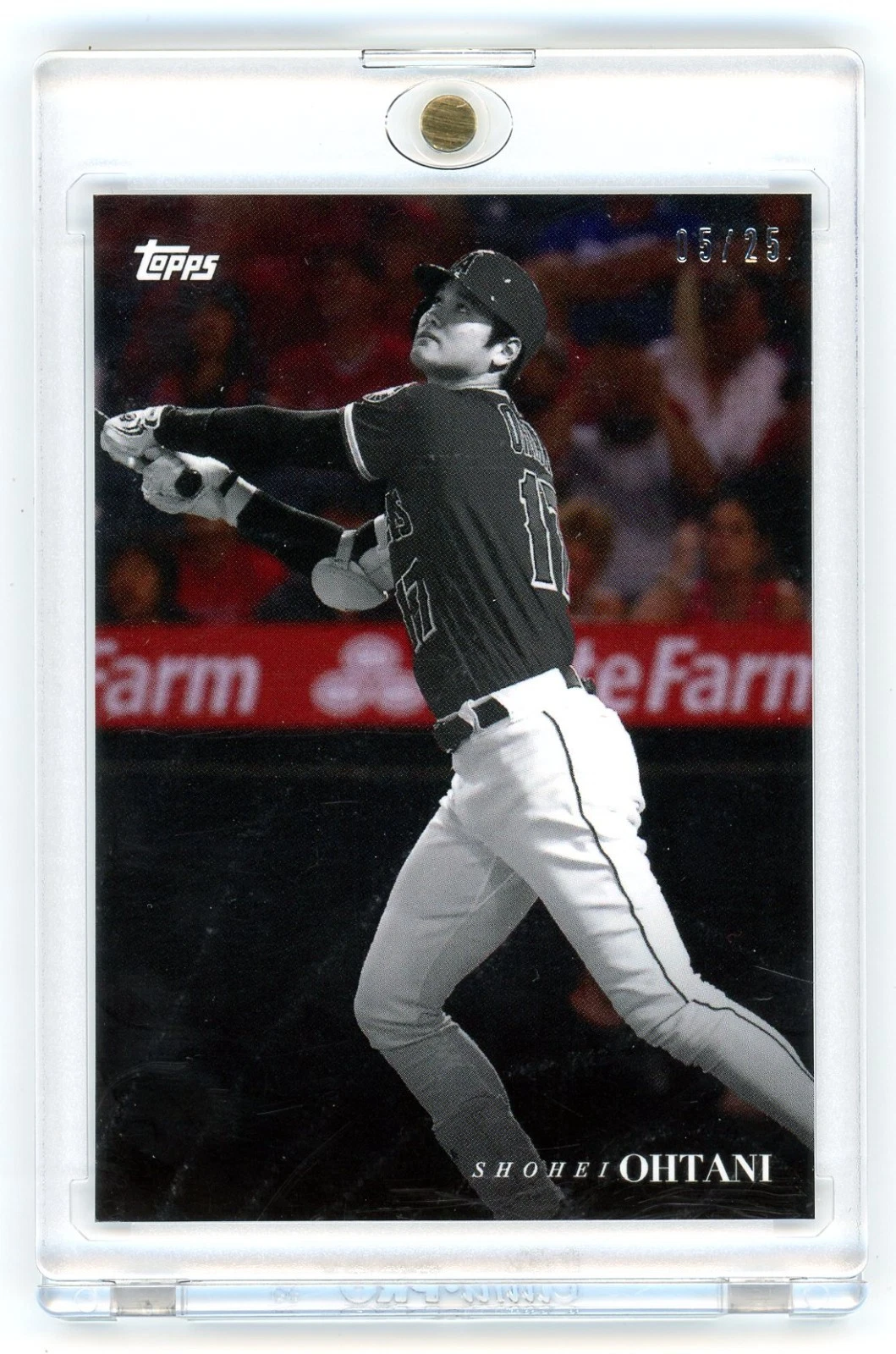 2020 Topps Black & White Shohei Ohtani Angels Color Background Parallel #05/25 Card #6B RARE CARD!