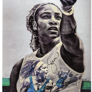 Serena Williams 8 by 10 Fine Art Print Autographed by Artist Lauren Taylor