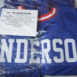 Ottis Anderson New York Giants Super Bowl MVP RB Autographed Jersey w/Stitched Name/Numbers