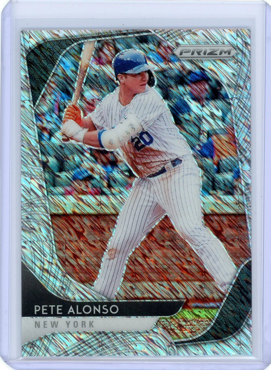 2020 Panini Prizm Pete Alonso New York Mets FOTL Shimmer Prizm Parallel #4/7 SSP