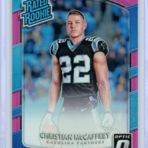 2017 Panini Donruss Optic Christian McCaffrey Carolina Panthers Rated Rookie Pink Prizm