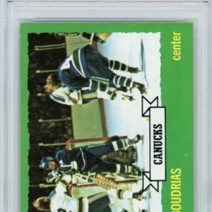 1973 Topps Andre Boudrias Center Vancouver Canucks PSA 8