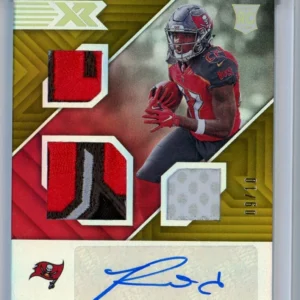 2018 Panini XR Ronald Jones II Buccaneers Rookie Triple Patch Autograph GOLD #9/10