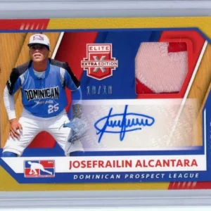 2021 Panini Elite Extra Edition Josefrailin Alcantara Gold Material Signatures #10/10