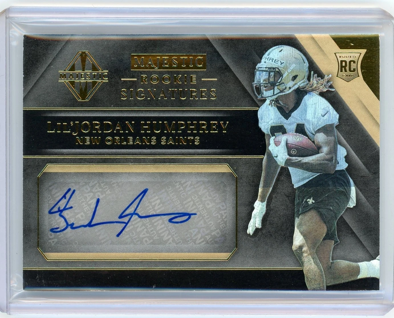 2019 Panini Majestic LiL'Jordan Humphrey New Orleans Saints Rookie Signatures Gold #18/49
