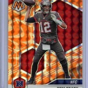 2021 Panini Mosaic Tom Brady Tampa Bay Buccaneers Orange Reactive Mosaic NFC Card