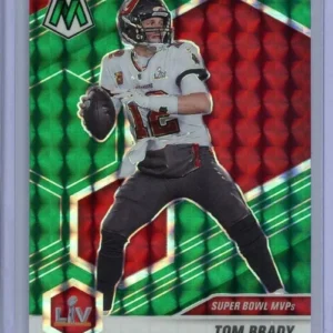 2021 Panini Mosaic Tom Brady Tampa Bay Buccaneers Green Mosaic Prizm Parallel SB MVPs
