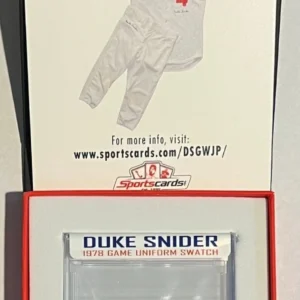 1978 Duke Snider Game Worn Jersey & Pants Patch Relic Encased New in Box W/COA
