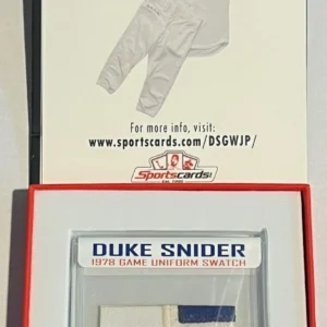 1978 Duke Snider Game Worn Jersey and Pants 2-Color Patch Relic Encased New in Box W/COA