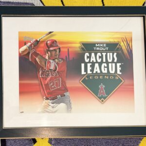 Framed Topps Fine Art Print Mike Trout Cactus League Legends Design #03/99 NICE!