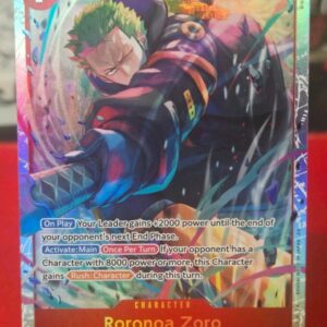 2024 One Piece Card Game Extra Booster: Memorial Collection Roronoa Zoro #EB04-007 Super Rare Holofoil