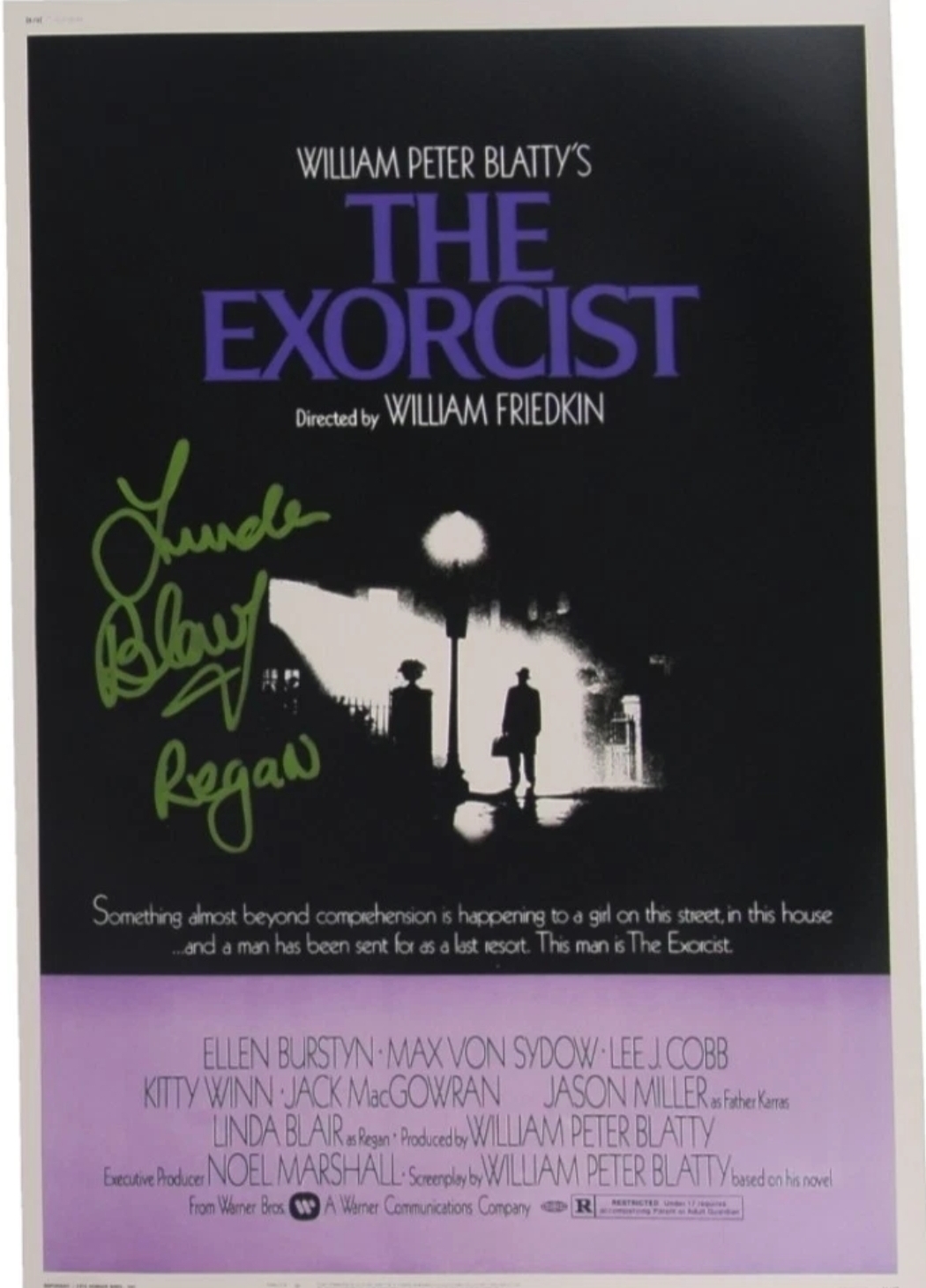 Linda Blair Autographed Exorcist 11x17 Movie Poster Print Horror