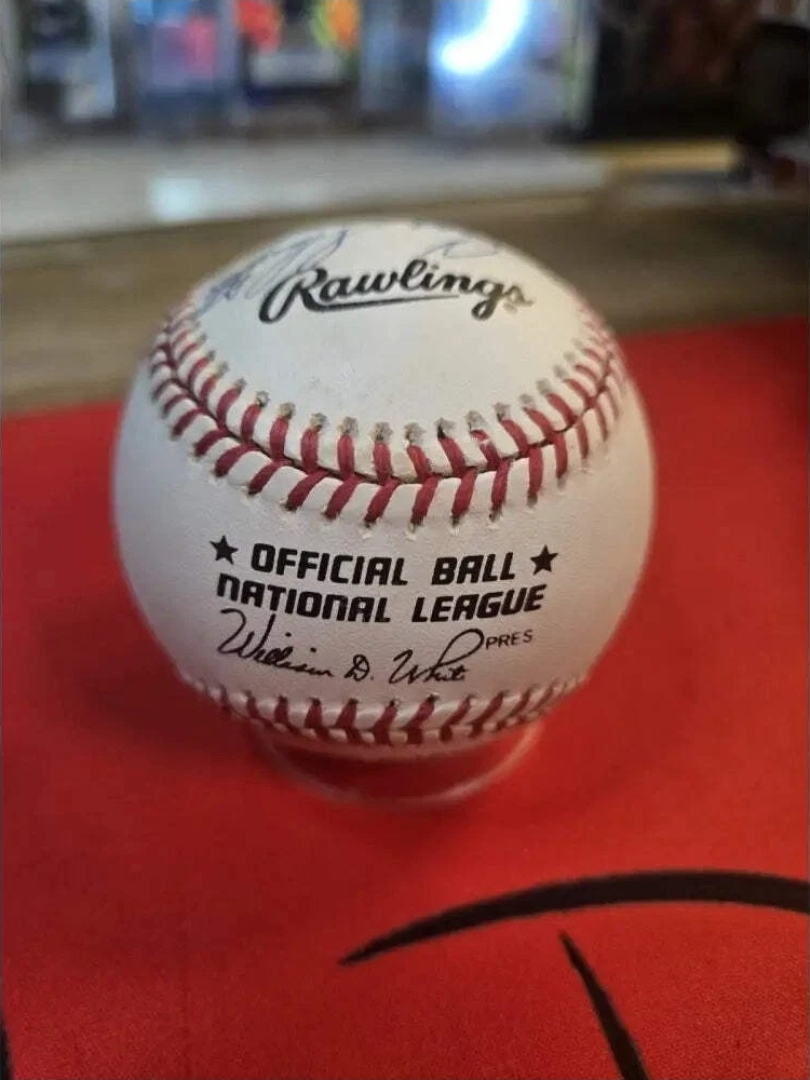 9 Hof Auto Ball Inc. W.Mays, Marichal, Matthews, Feller, Slaughter, Snider JSA Authenticated - Image 3