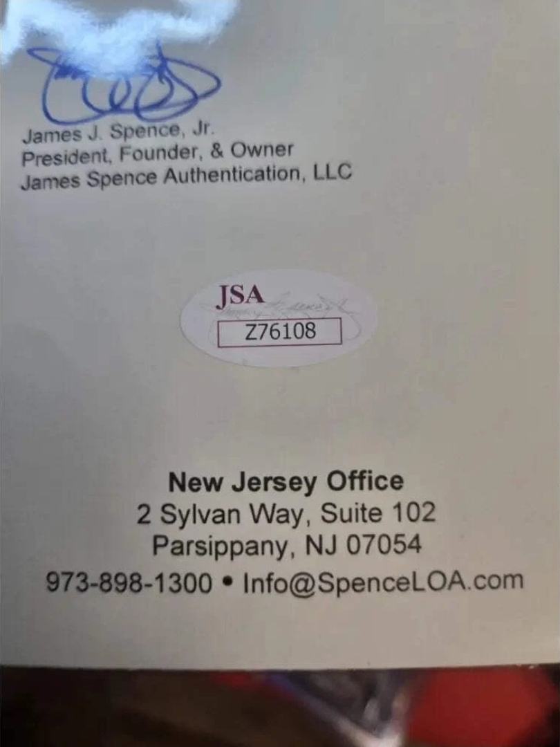 9 Hof Auto Ball Inc. W.Mays, Marichal, Matthews, Feller, Slaughter, Snider JSA Authenticated - Image 8