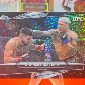 2026 Topps Chrome UFC Charles Oliveira #150 Black Speckle Refractor