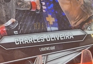 2026 Topps Chrome UFC Charles Oliveira #150 Black Speckle Refractor - Image 8
