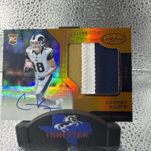 2017 Certified Cooper Kupp #218 Freshman Fabrics Gold RPA Auto Patch RC 112/199