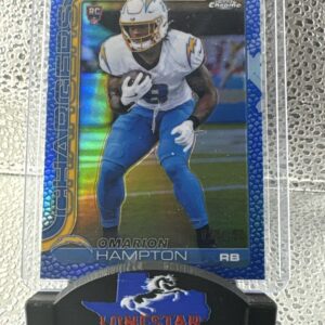 2025 Topps Chrome Omarion Hampton #324 Blue Refractor RC /150