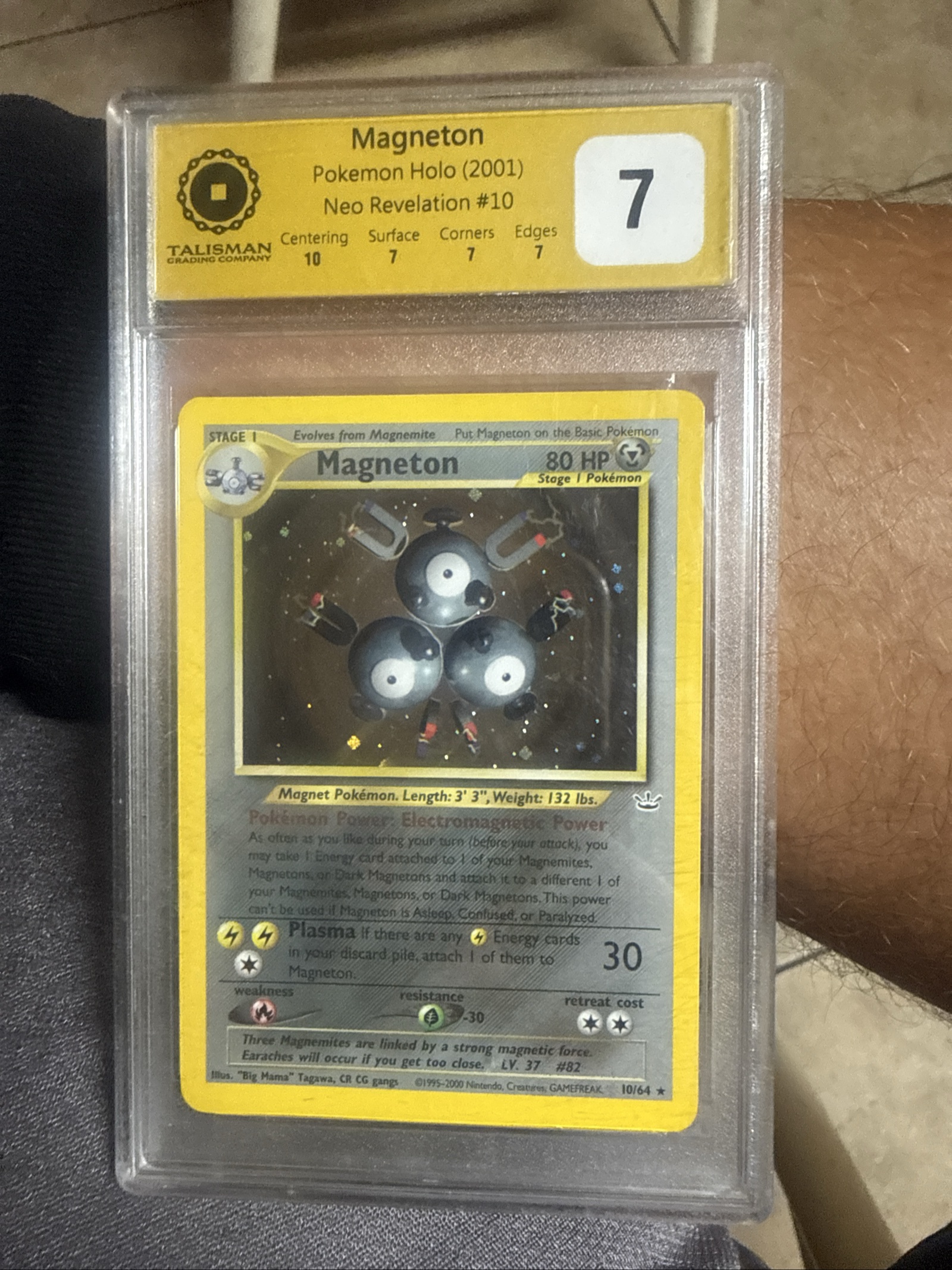 2001 Pokemon Neo Revelation Magneton #10/64 Holofoil BGS/TGC 7