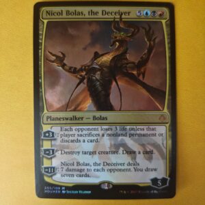 2017 Magic: The Gathering Hour of Devastation Nicol Bolas, the Deceiver #205/199 Foil Mythic Rare